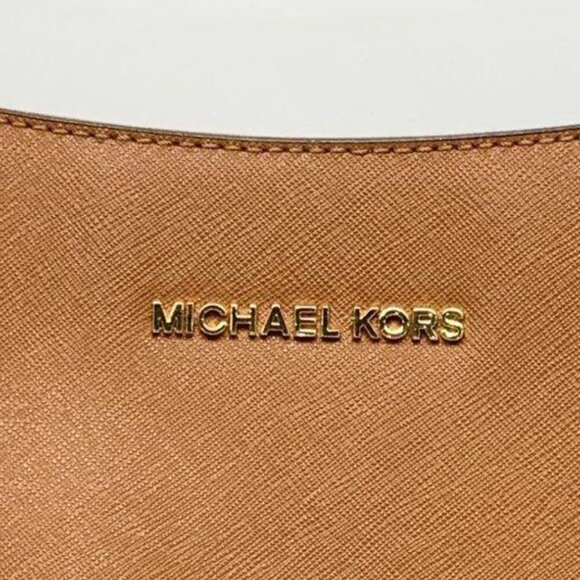 Michael Kors Jet Set Travel Large Brown Saffiano Leather Bag - Picture 8 of 14